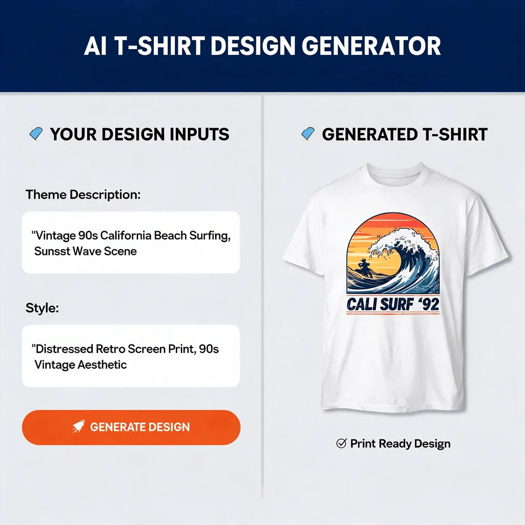 AI T-shirt Design Generator — Plate I